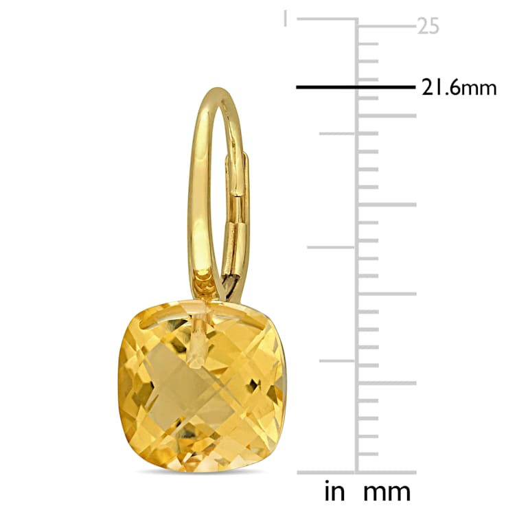 Citrine 14K Yellow Gold Earrings 8.00ctw