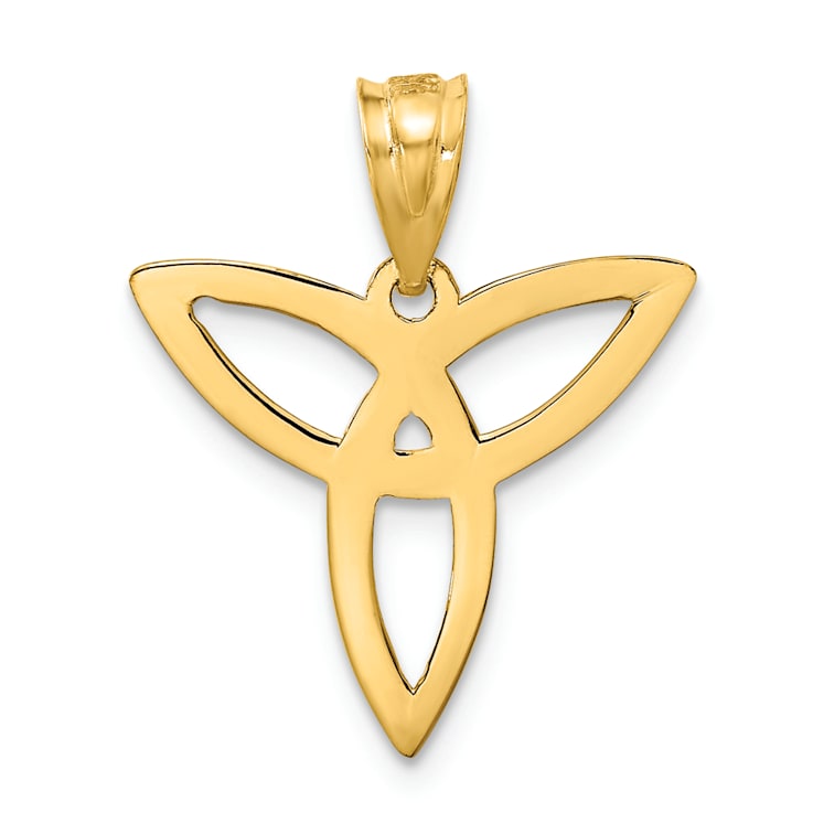 14k Yellow Gold Trinity Symbol Pendant