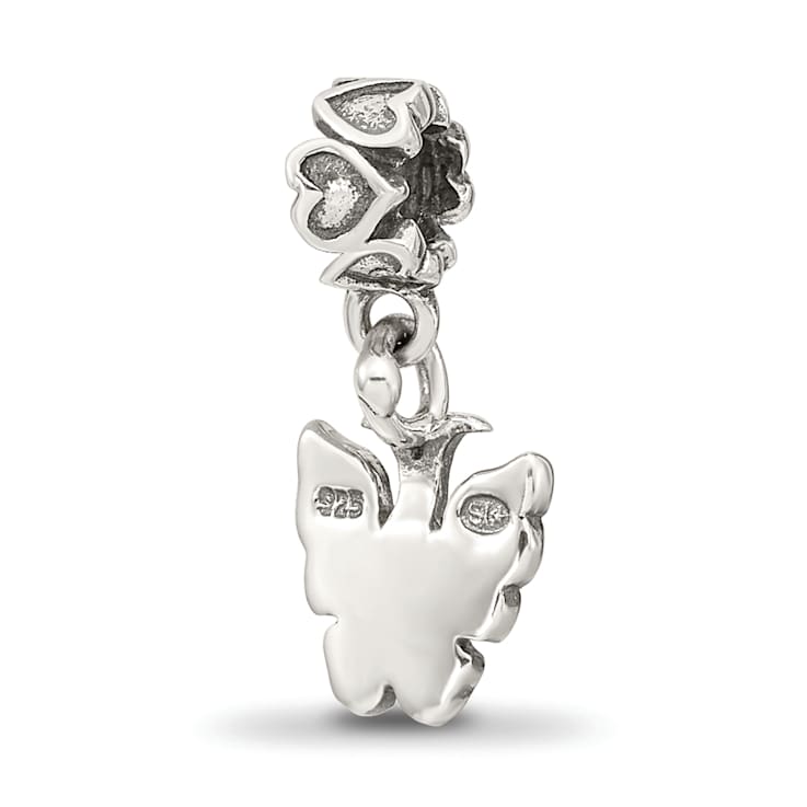 Sterling Silver Butterfly Dangle Bead