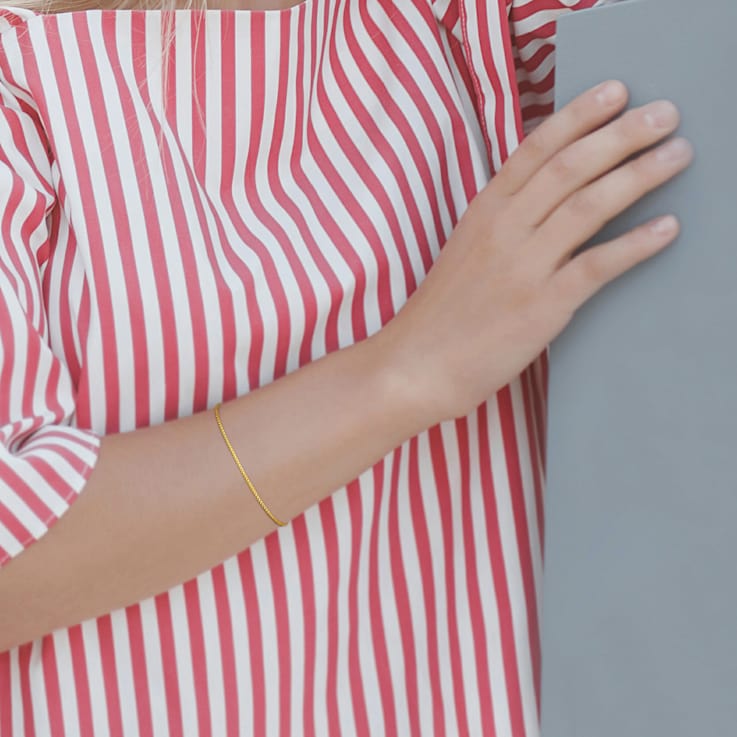 10K Yellow Gold 1.6mm Box Link Bracelet