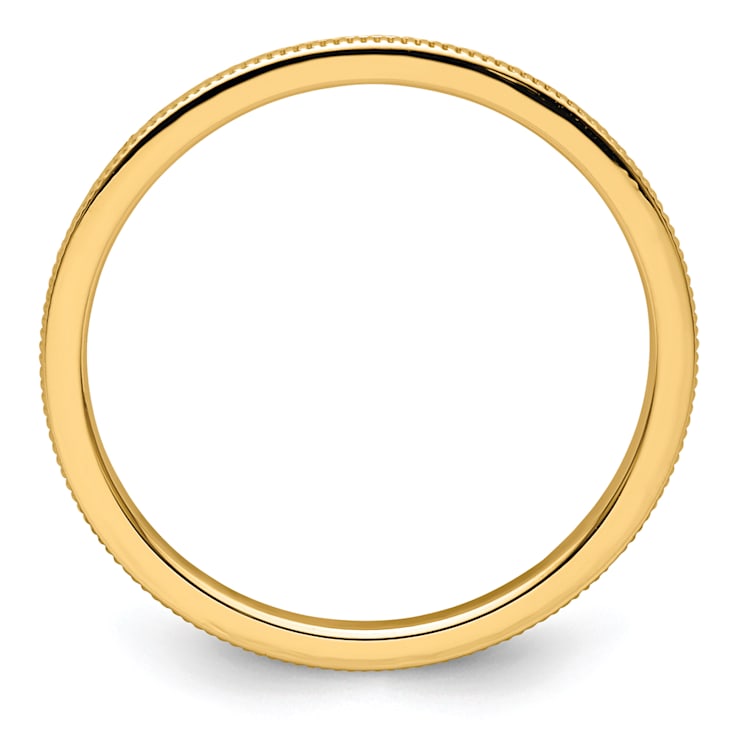 10K Yellow Gold 1.2mm Milgrain Stackable Expressions Band