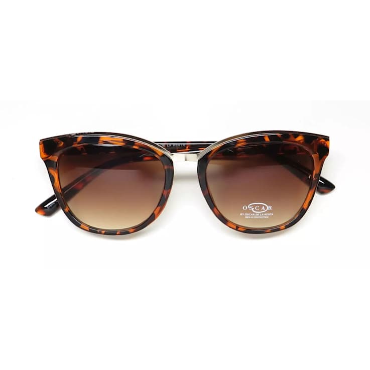 OSCAR by Oscar de la Renta Gold Tone and Brown Tortoise Frame/ Brown
Lenses Sunglasses