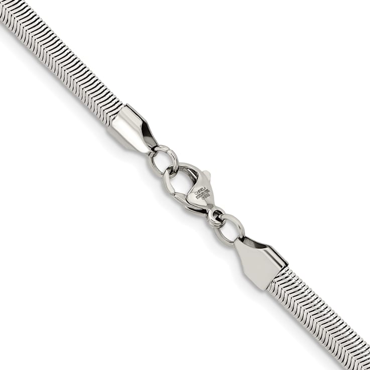 Stainless Steel 5mm Snake Link 20 inch Chain Necklace