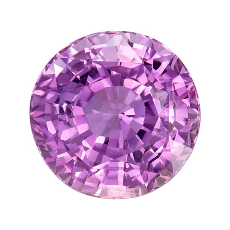 Purple Sapphire Loose Gemstone Unheated 8mm Round 3.06ct