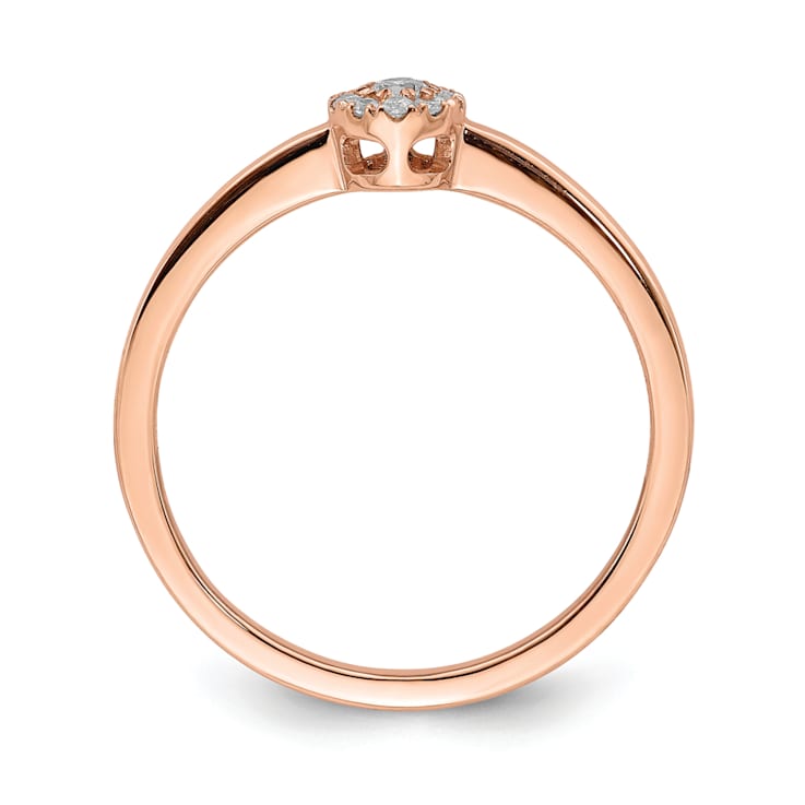 14K Rose Gold First Promise Diamond Promise/Engagement Ring 0.10ctw