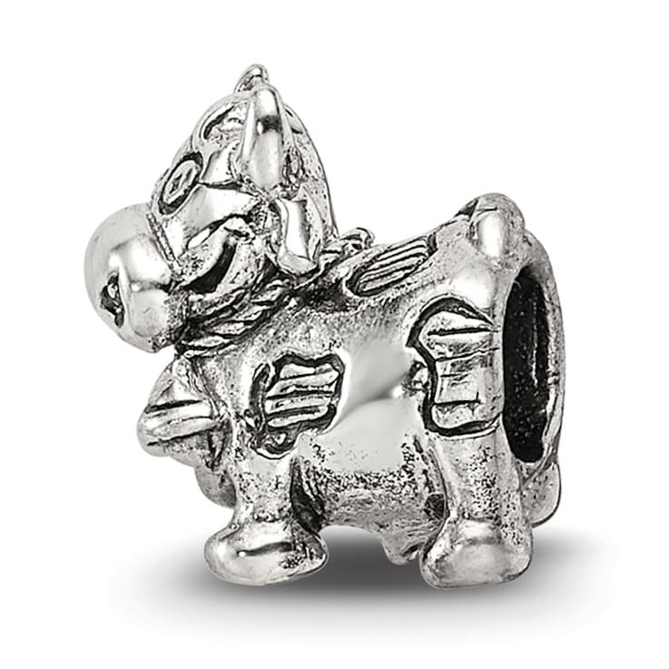 Sterling Silver Cow with Bell Bead