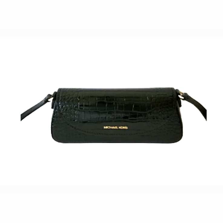 Michael Kors Katya Medium Flap Crossbody Handbag in Faux Embossed Croc
Patent Black