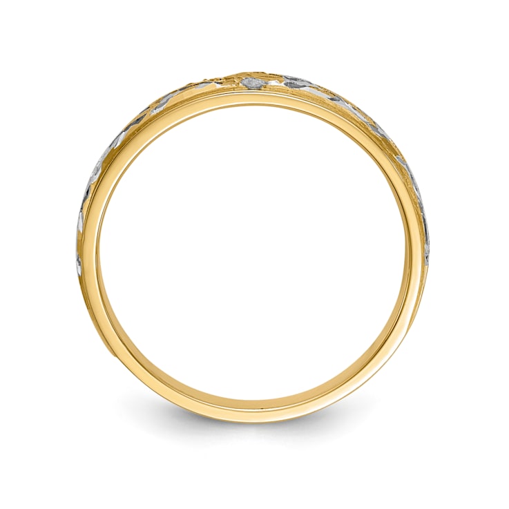 14K Yellow Gold AA Quality Ladies Wedding Band