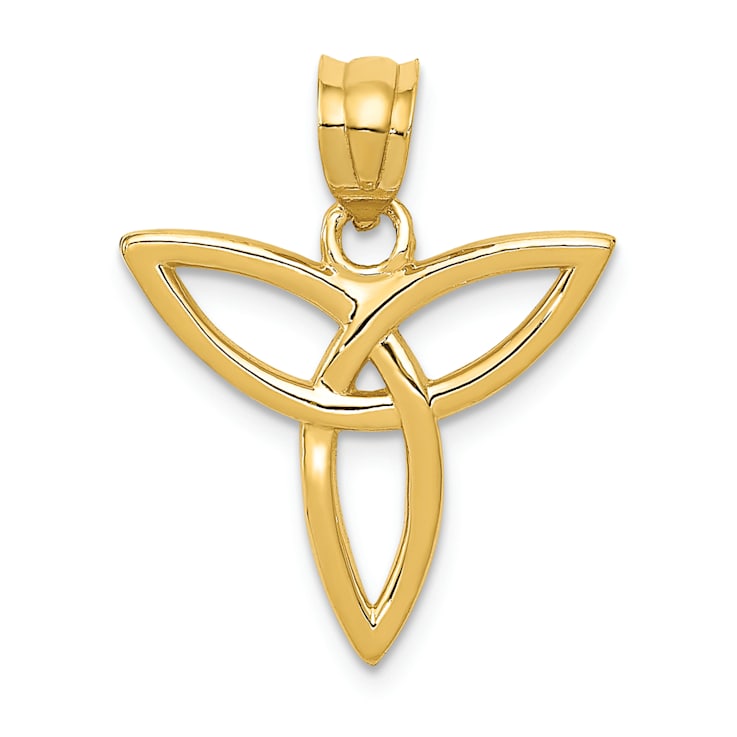 14k Yellow Gold Trinity Symbol Pendant