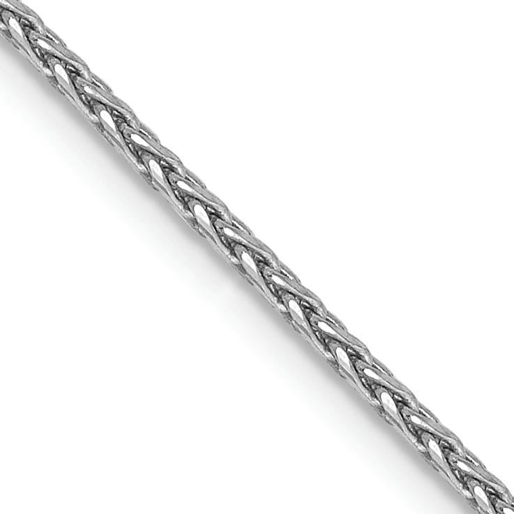 Rhodium Over 14k White Gold 1.5mm Solid Diamond-Cut Parisian Wheat 22
Inch Chain