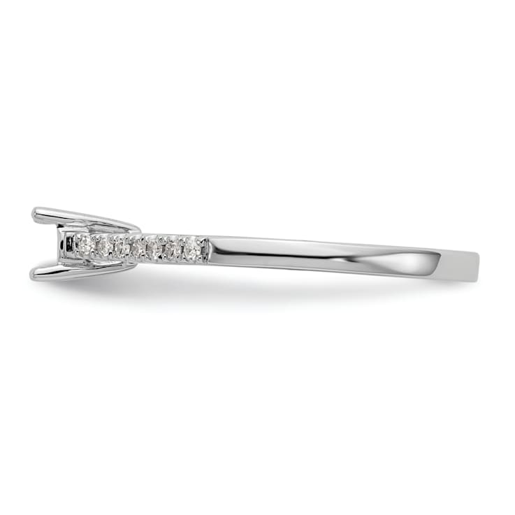 Rhodium Over 14K White Gold First Promise Diamond Promise/Engagement
Ring 0.18ctw