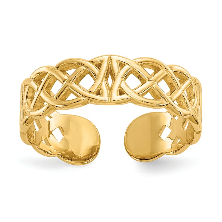 14K Yellow Gold Celtic Toe Ring