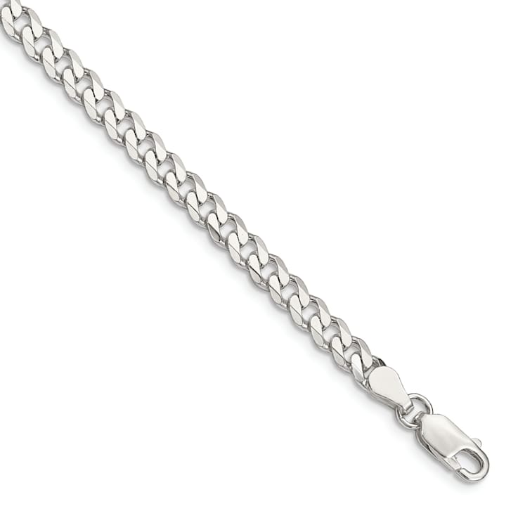 Sterling Silver 4.5mm Curb Chain Bracelet