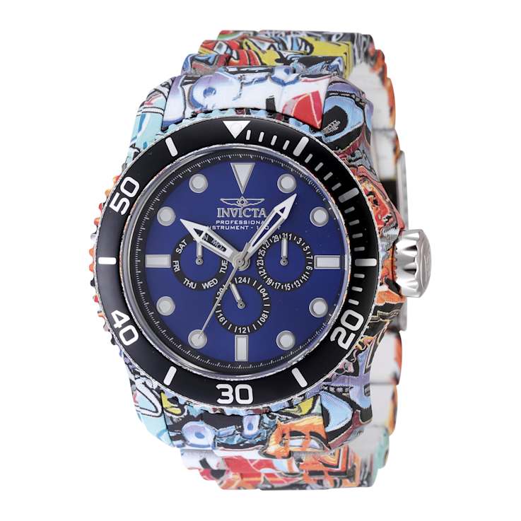 Invicta Pro Diver 48.8mm Blue Dial Multi-color Stainless Steel
Chronograph Quartz Watch