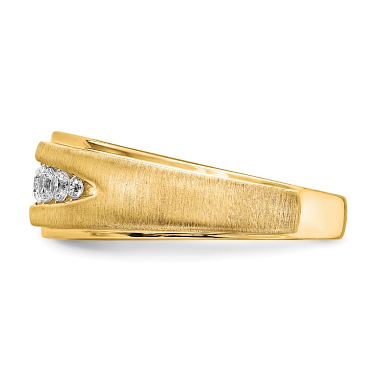 10K Yellow Gold Lab Grown Diamond, SI1/SI2, G H I, Men's Ring