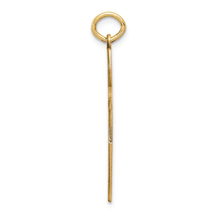 14k Yellow Gold Laser Designed Passion Cross Pendant