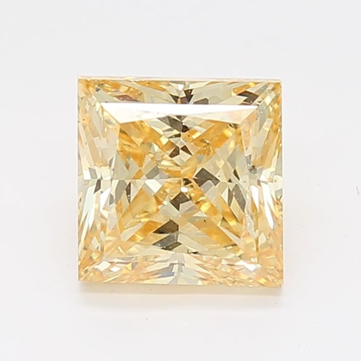 2.03ct Vivid Yellow Princess Cut Lab-Grown Diamond SI1 Clarity IGI Certified