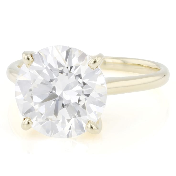 Lab-Grown Diamond Solitaire Ring In 14K Yellow Gold 5.00ct