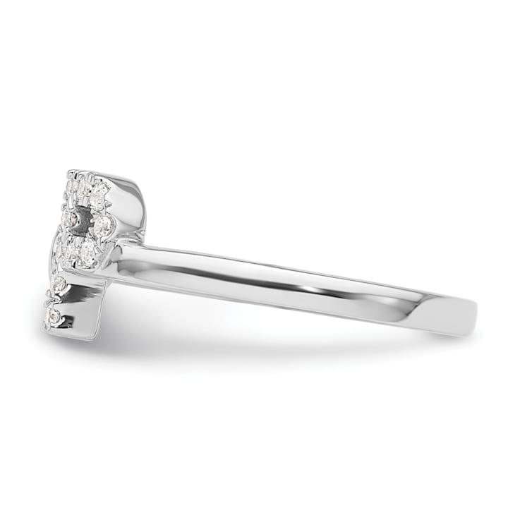 Rhodium Over 14K White Gold Lab Grown Diamond VS/SI GH, Initial P
Adjustable Ring