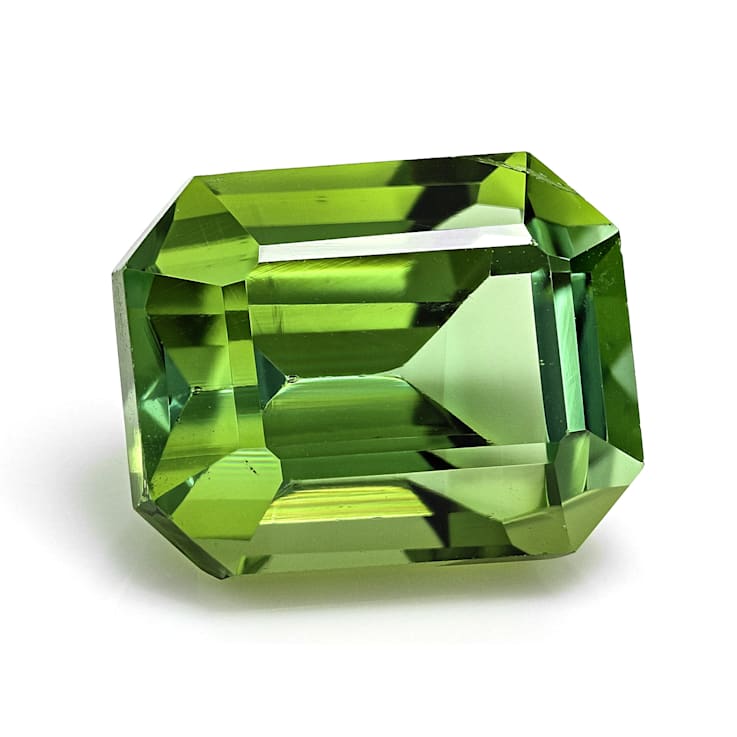 Green Tourmaline 6.8x5.3mm Emerald Cut 1.64ct