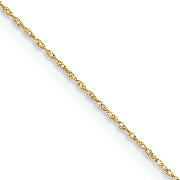 14k Yellow Gold 0.4mm Cable 16 Inch Chain
