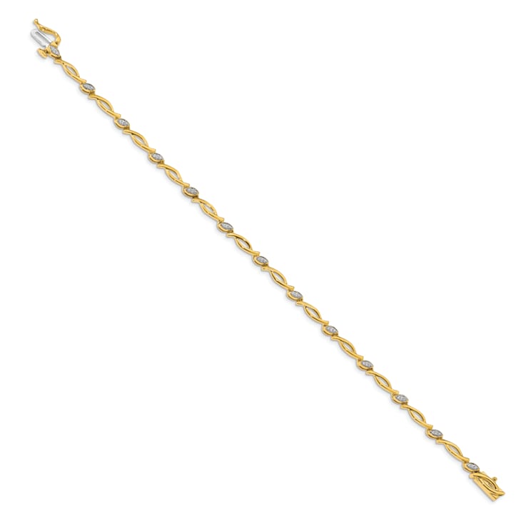 14k Yellow Gold and 14k White Gold with Rhodium over 14k Yellow Gold
Diamond Bracelet