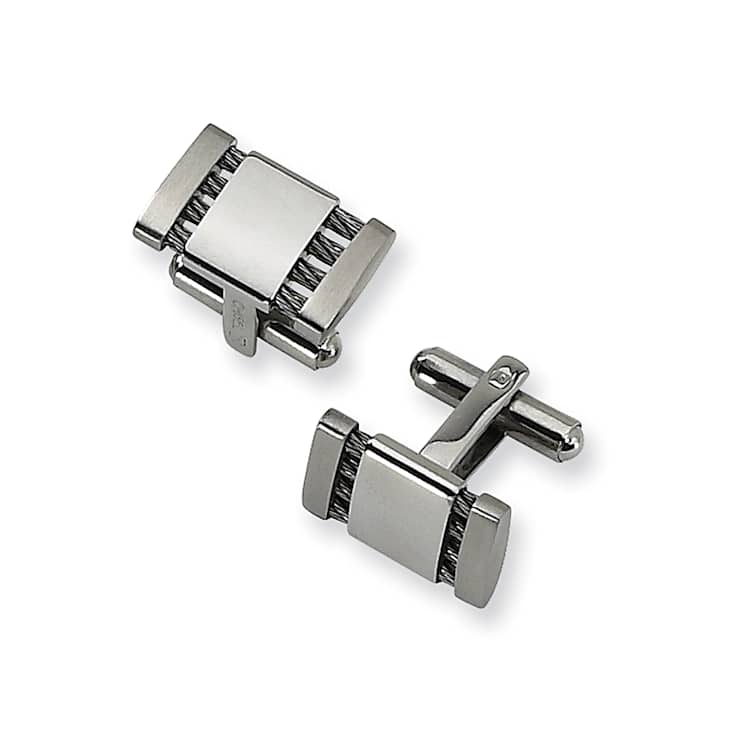 Stainless Steel Rectangle Cuff Links