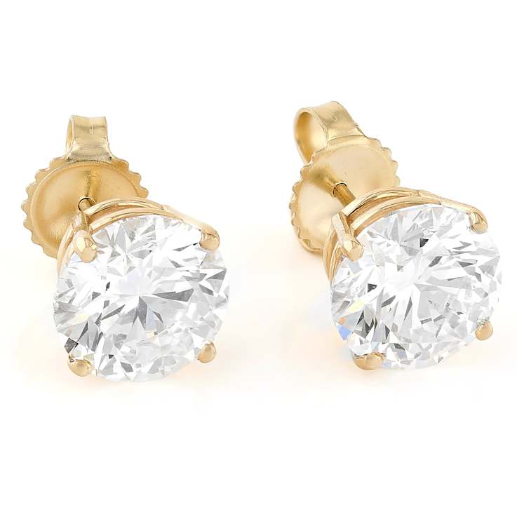 Lab-Grown Diamond Stud Earrings In 14K Gold 5.00ctw