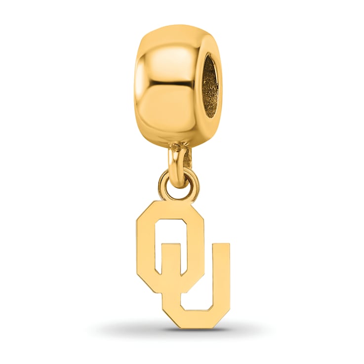 14K Yellow Gold Over Sterling Silver LogoArt University of Oklahoma
Extra Small Dangle Bead