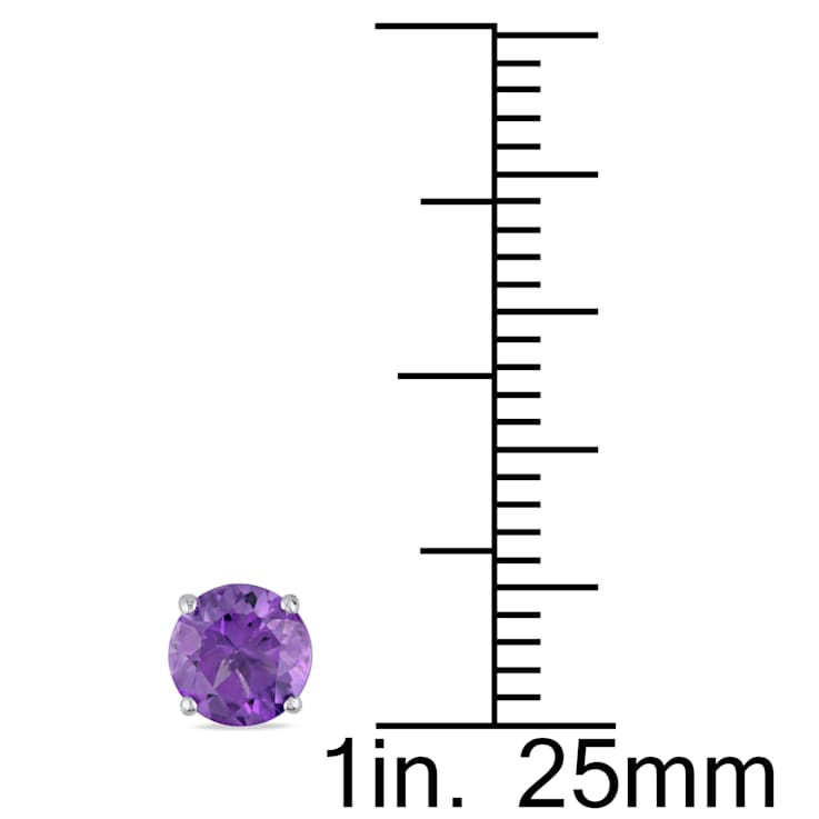 Amethyst 14K White Gold Earrings 0.80ctw