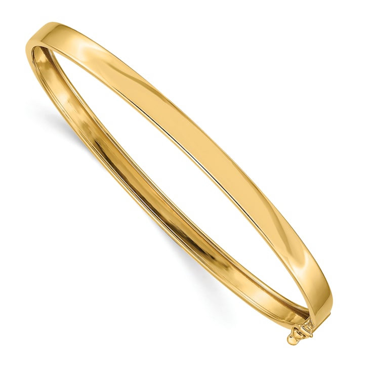 14K Yellow Gold Flexible Bangle Bracelet