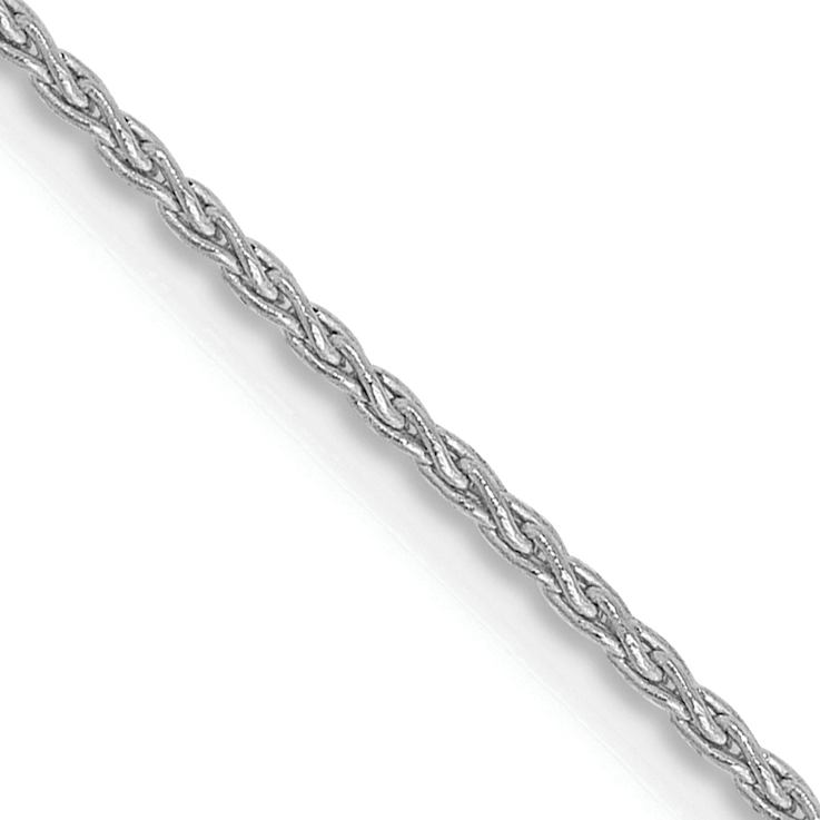 14k White Gold 1.2mm Parisian Wheat Chain 14 Inches