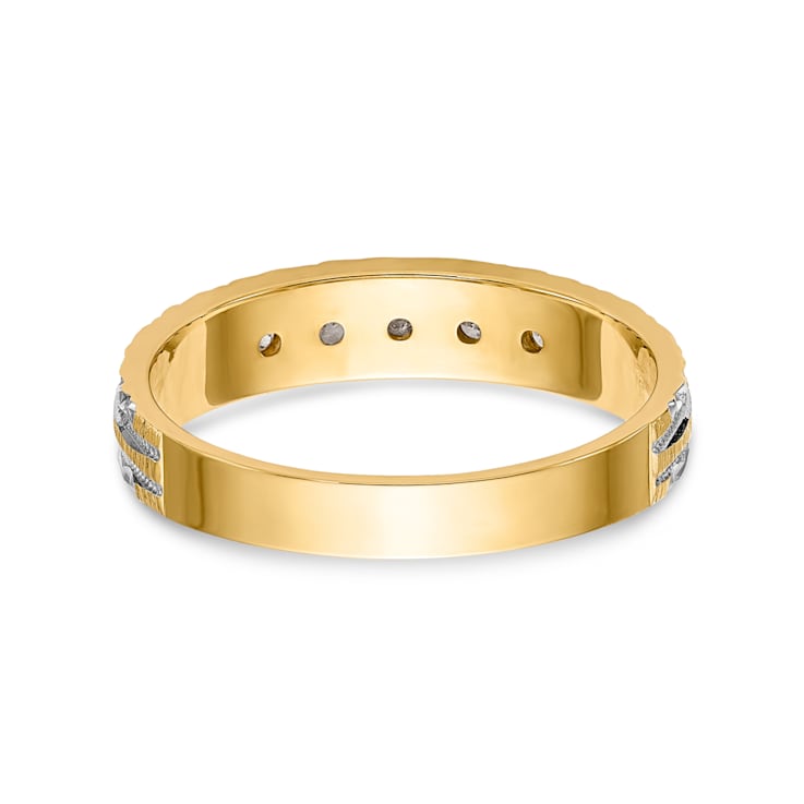 14K Yellow Gold AA Quality Ladies Wedding Band