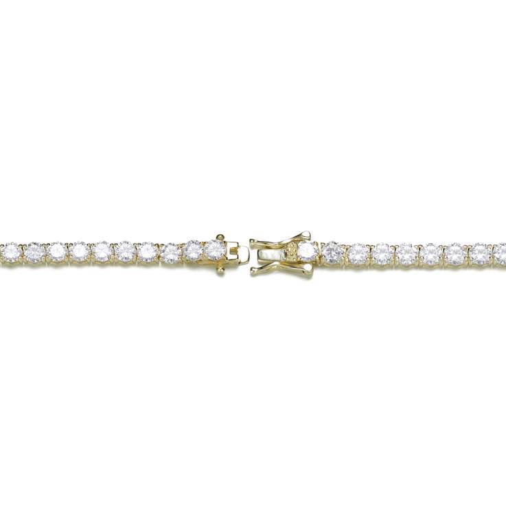 CZ Tennis Bracelet In 14K Gold Over Sterling Silver