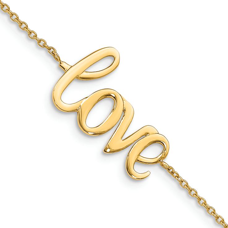14k Yellow Gold Polished LOVE Bracelet