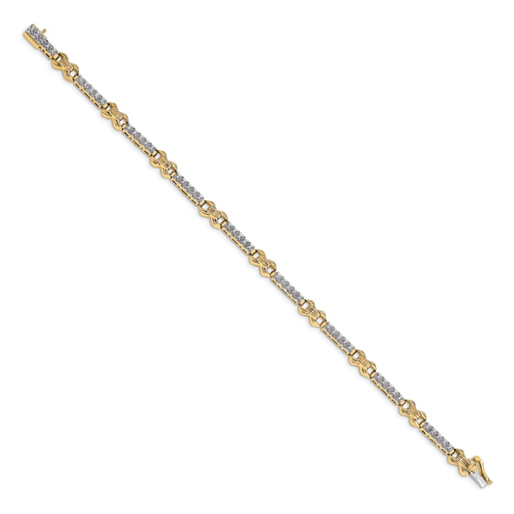 14k Yellow Gold and 14k White Gold with Rhodium over 14k Yellow Gold
Diamond Bracelet