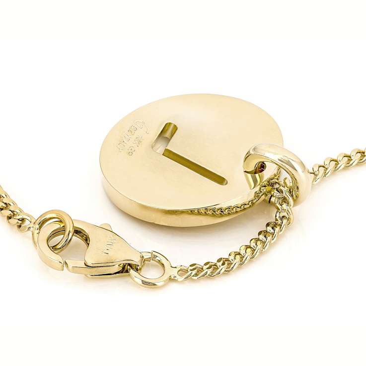 Cardano Initial L Pendant Necklace In 18K Gold Over Bronze