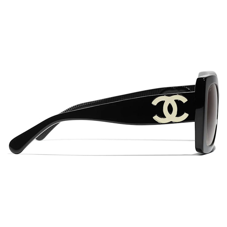 Chanel logo frame sunglasses hot sale