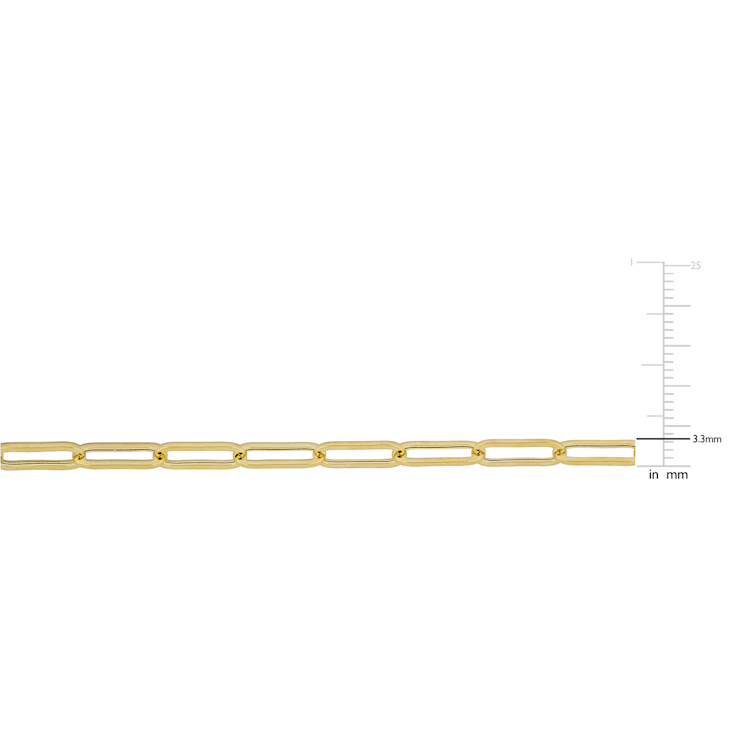 3.3MM Paperclip Chain Necklace in 14K Yellow Gold