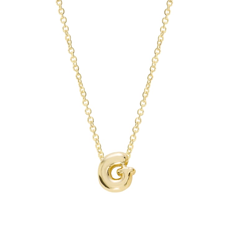CZ Initial G Tennis Necklace And Pendant Set In 14K Gold Over Brass 4.05ctw