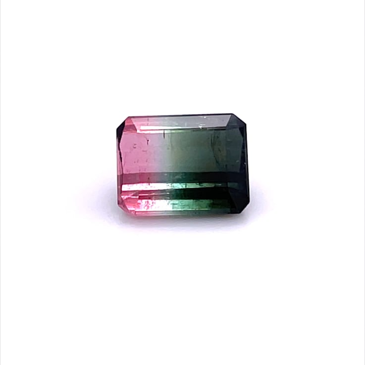 Bi-Color Tourmaline 11.77x9.23mm Emerald Cut 6.04ct