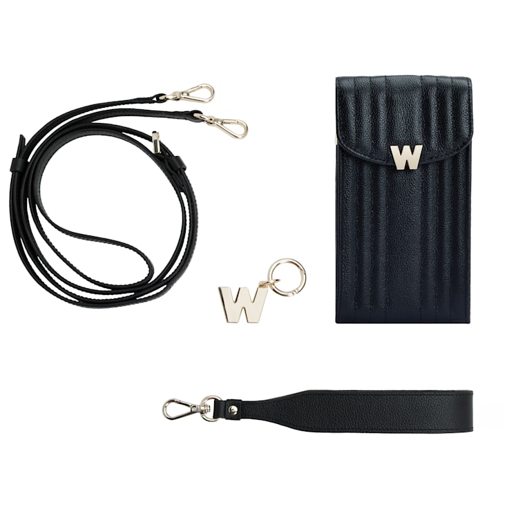 Mimi Black Phone Case with Wristlet