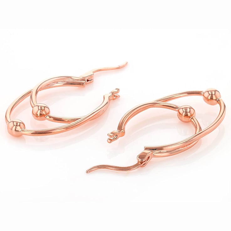 Copper Double Hoop Earrings