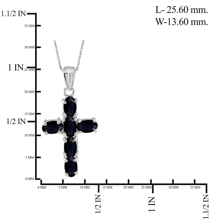 Black Sapphire Rhodium Over Sterling Silver Pendant with Chain 1.68ctw