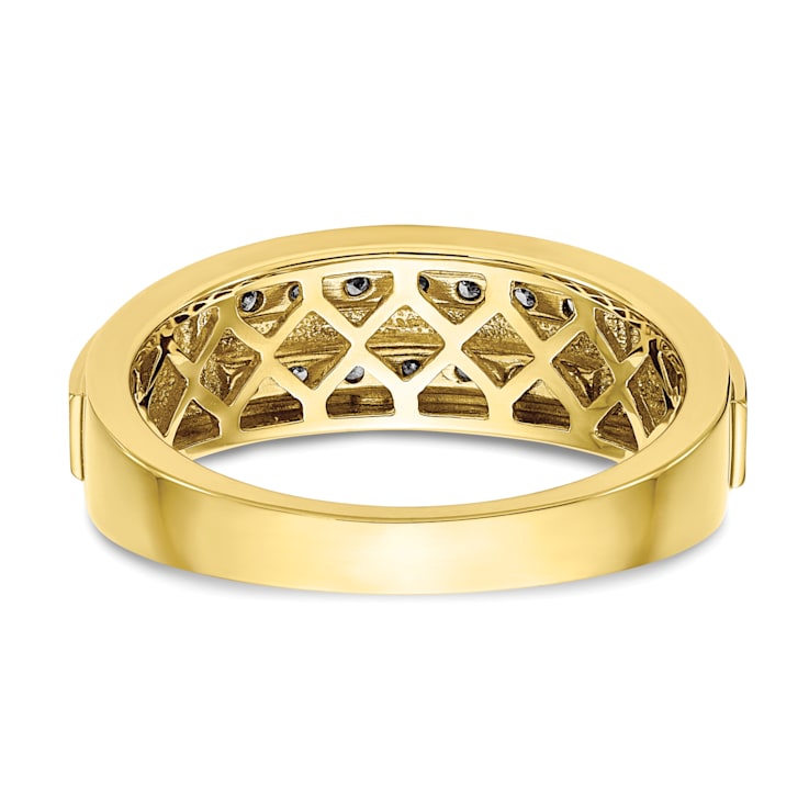 10K Yellow Gold Lab Grown Diamond Men's Ring