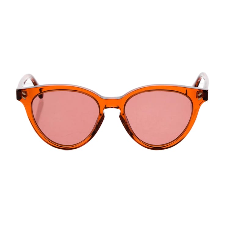 Stella McCartney Orange Frame Orange Round Lenses Sunglasses