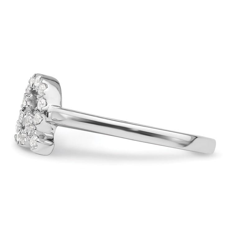 Rhodium Over 14K White Gold Lab Grown Diamond VS/SI GH, Initial Q
Adjustable Ring