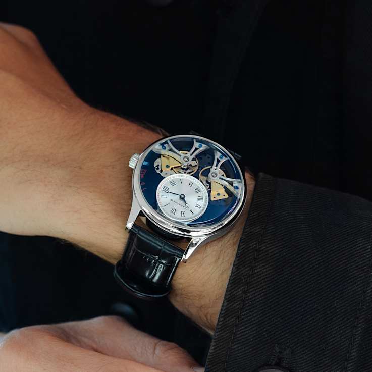 Thomas Earnshaw Scientists Faraday Double Barrel Black Stainless Steel
Band Automatic Watch