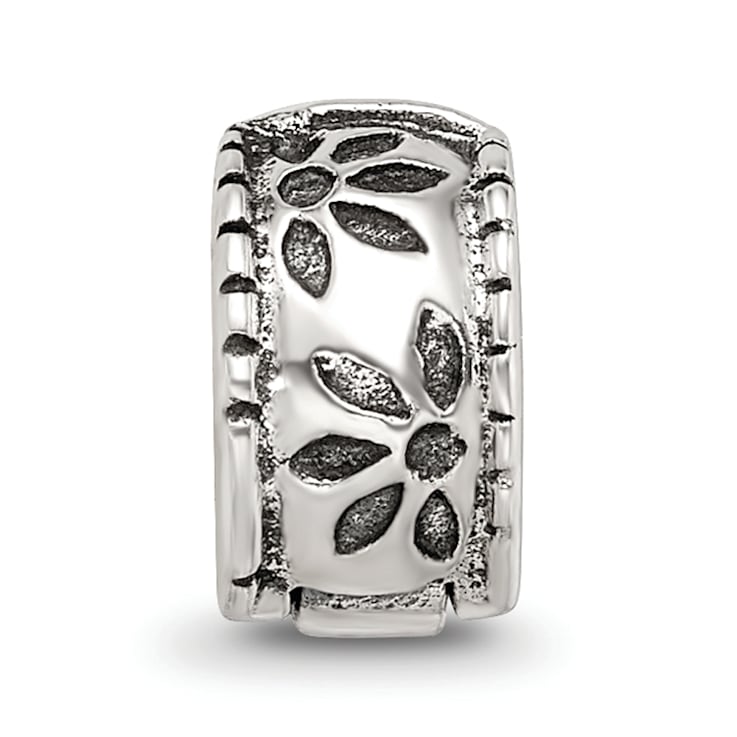 Sterling Silver Floral Clip Bead