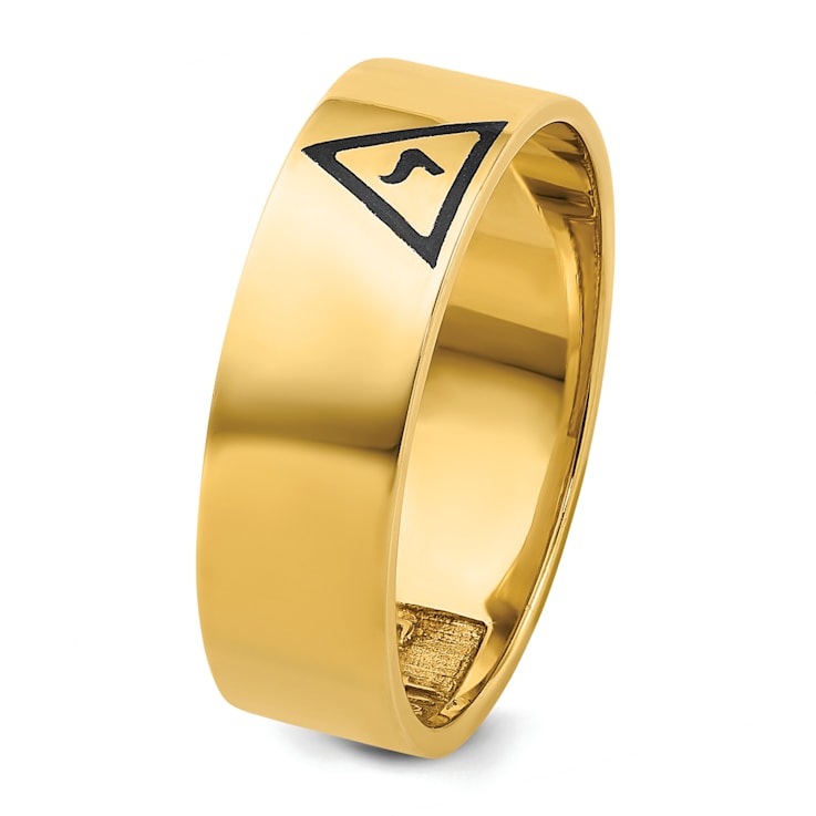 10K Yellow Gold Men's Enameled 14th Degree Grand Elect Masonic Ring